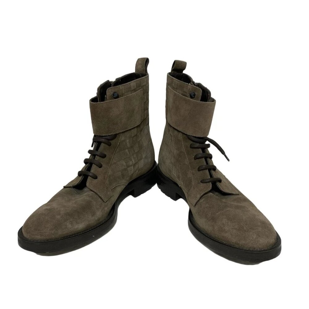 LOUIS VUITTON - Khaki Brown Men's Boots Suede 375-053125 - Picture 2 of 7